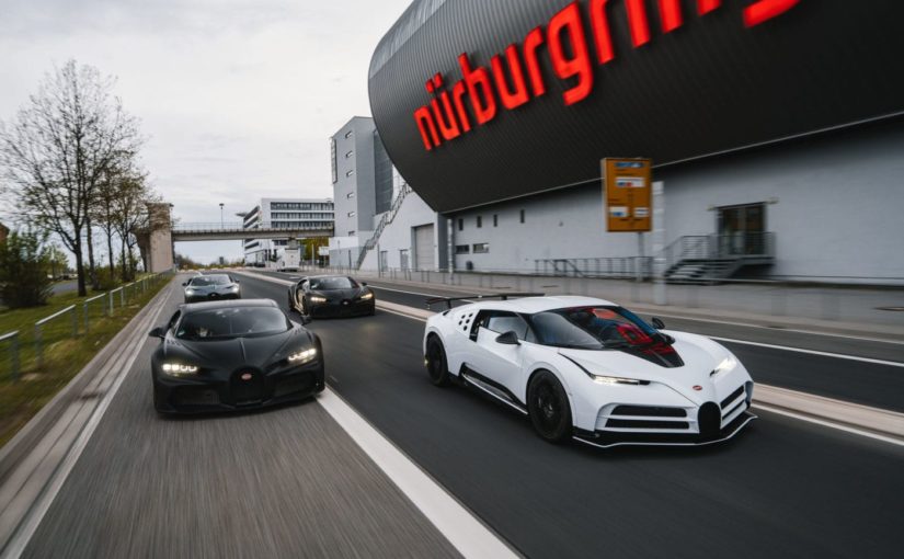 $23.8 Million Bugatti Lineup Visits Nurburgring